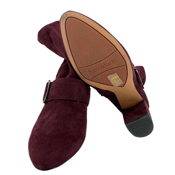 Franco Sarto | Women's Eugenia Heeled Boots | Burgundy | Size 8 - Picture 6 of 9